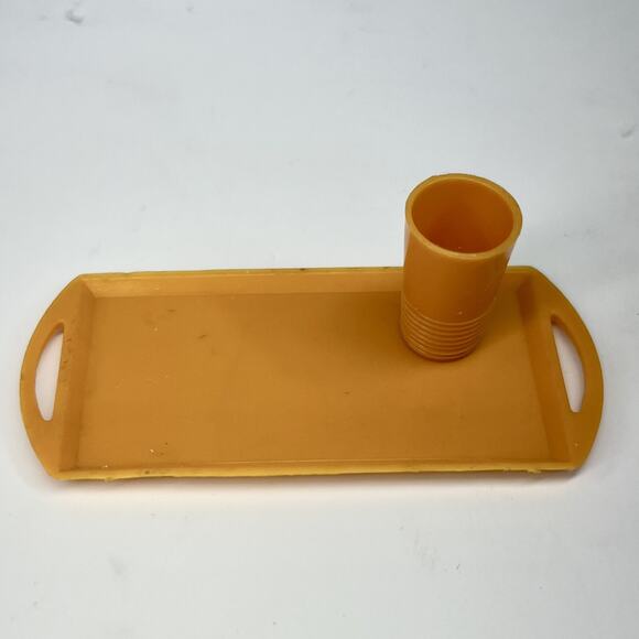 Vintage 70s Miniature Barbie Kitchen Accessories Serving Tray & Cup - Picture 1 of 1